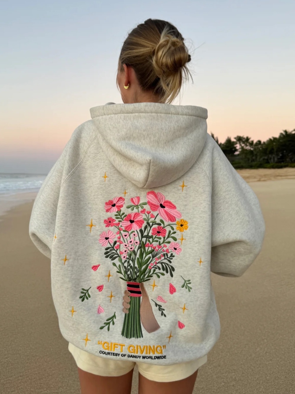 DANDY "Gift Giving" Oversized Lux Hoodie in Heather Gray - New With Tags, Large